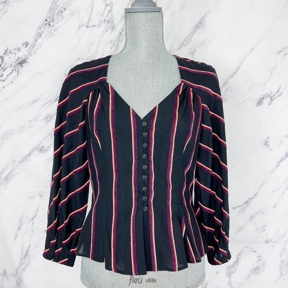 Intermix | Lexi Striped Top | Sz 4 - Picture 9 of 11